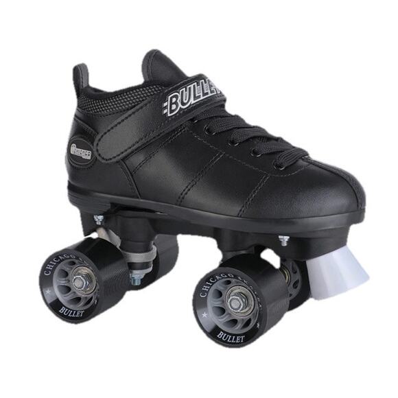 New Chicago Bullet Quad Speed Roller Skates Men’s Sz 2 / W’s Sz 3 Indoor/Outdoor - Picture 1 of 5